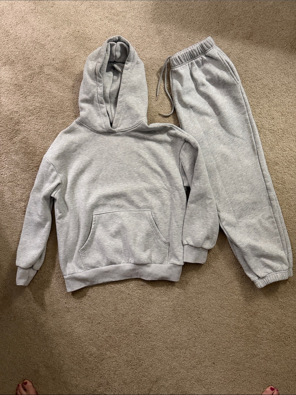 2pc Women’s Gray Hoodie & Jogger Set - Comfortable Everyday Bottoms- Med-Automet